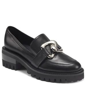 Areosoles Lilia black leather loafers 8.5-9